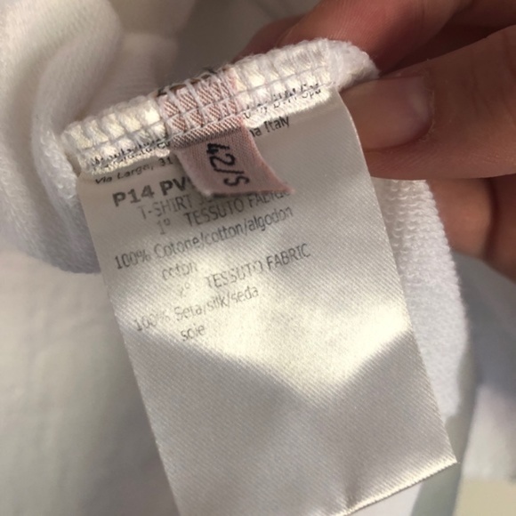 GIAMBATTISTA VALLI Silk Organza Raglan Tee in White - Picture 9 of 11